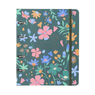 Caderno Criativo Argolado Cicero 17x24cm 90 Folhas Lagoa Cisne Floral Verde