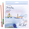 Estojo de Lápis de Cor Nebskaya Palitra Aquarelável White Nights com 48 Cores
