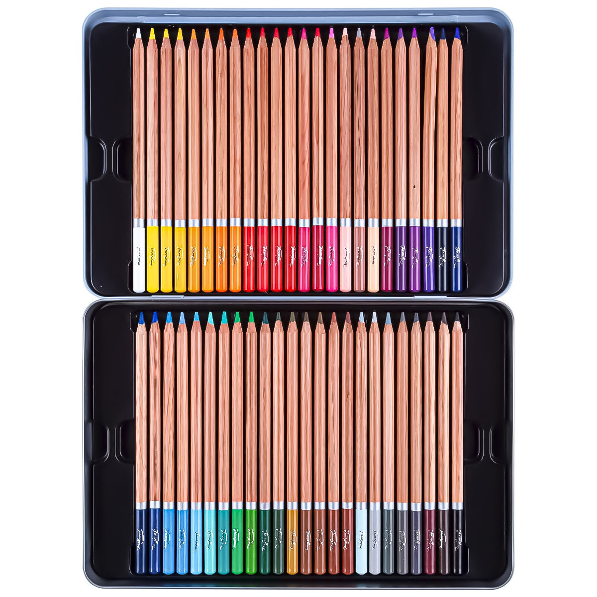 Estojo Lata de Lápis de Cor Nevskaya Palitra Aquarela White Nights Pastilha com 48 Cores