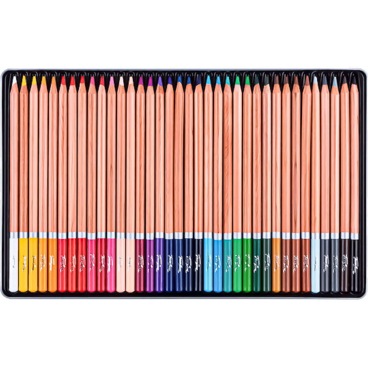 Estojo Lata de Lápis de Cor Nevskaya Palitra Aquarela White Nights Pastilha com 36 Cores