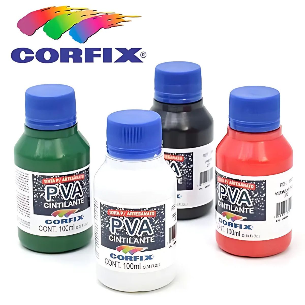 Tinta PVA Para Artesanato Corfix Cintilante 100ml - 16121