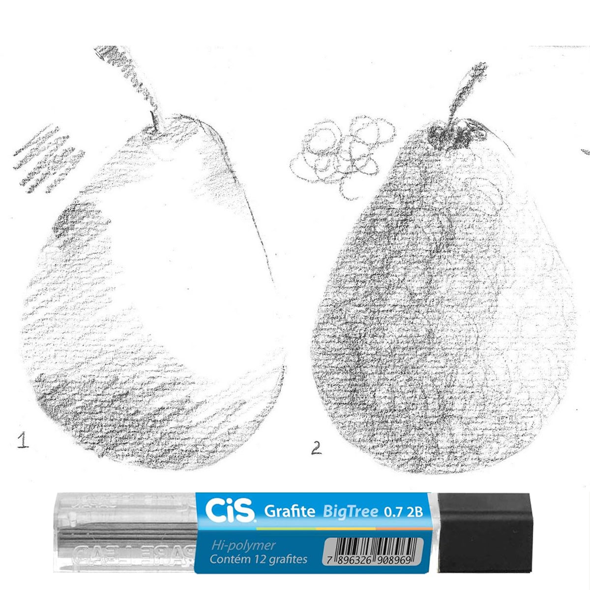 Tubo Grafite Big Tree 0.7Mm 2b com 12 Unidades - Cis