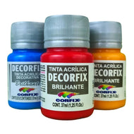 Tinta Acrílica Decorfix Corfix Brilhante 37ml Escolha A Cor