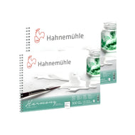 Bloco de Papel para Aquarela Hahnemühle Harmony 300g/m² Textura Satinada com Espiral Com 12 Folhas