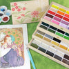 Kit de Tinta Aquarela Pastilha Kuretake Gansai Tambi com 100 Cores - Edição Limitada