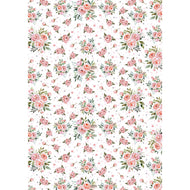 Estampa Adesiva Coleção Linda Magia Flores 32x45cm para Artesanato e Scrapbook Esta-030 - Litoarte