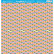 Papel para Scrapbook Essencial Coleção Mundo Magico Chevron 30,5x30,5cm para Scrapbook e Papelaria Criativa Se-026 - Litoarte