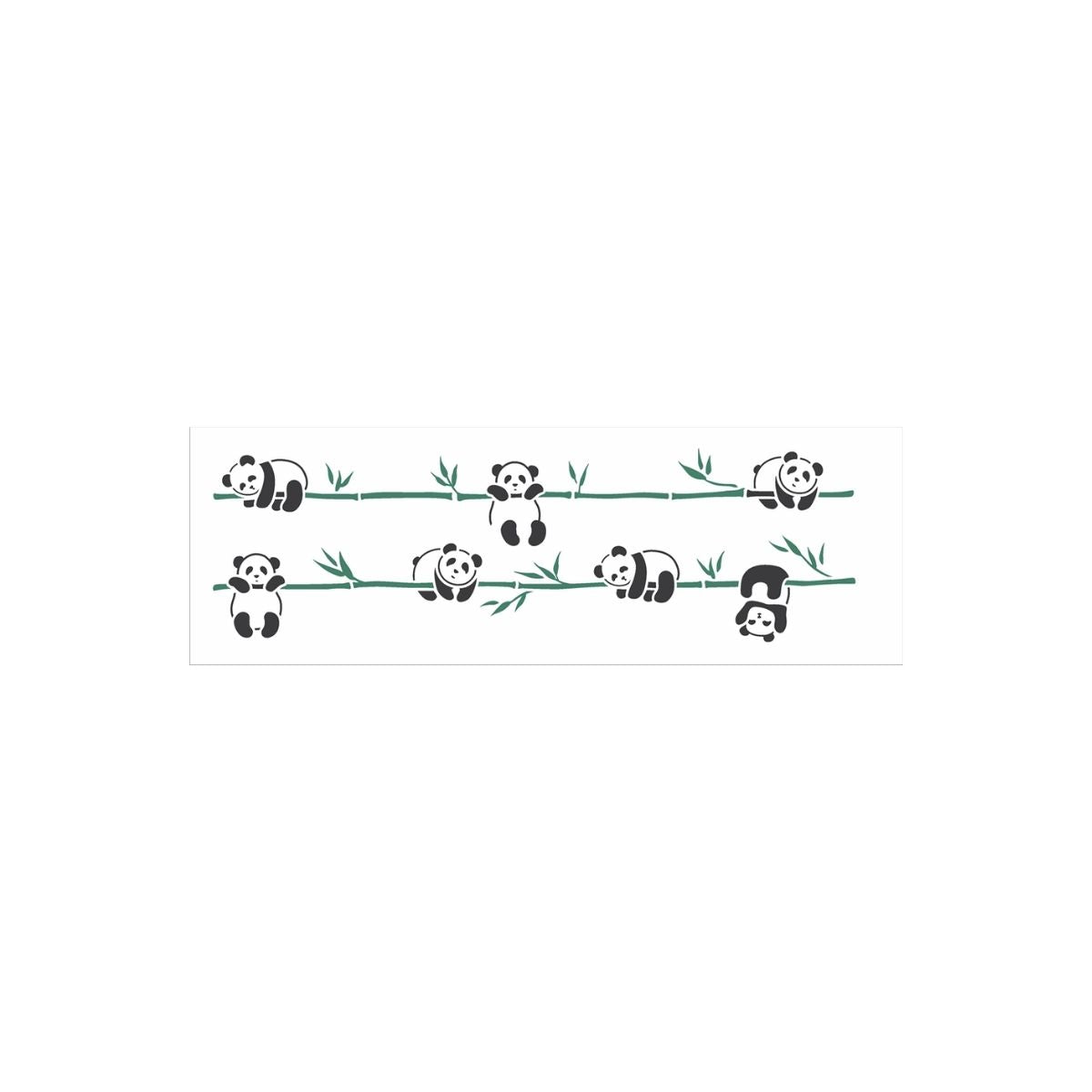 Stencil Opa 10x30cm - Infantil Pandinhas - 3565