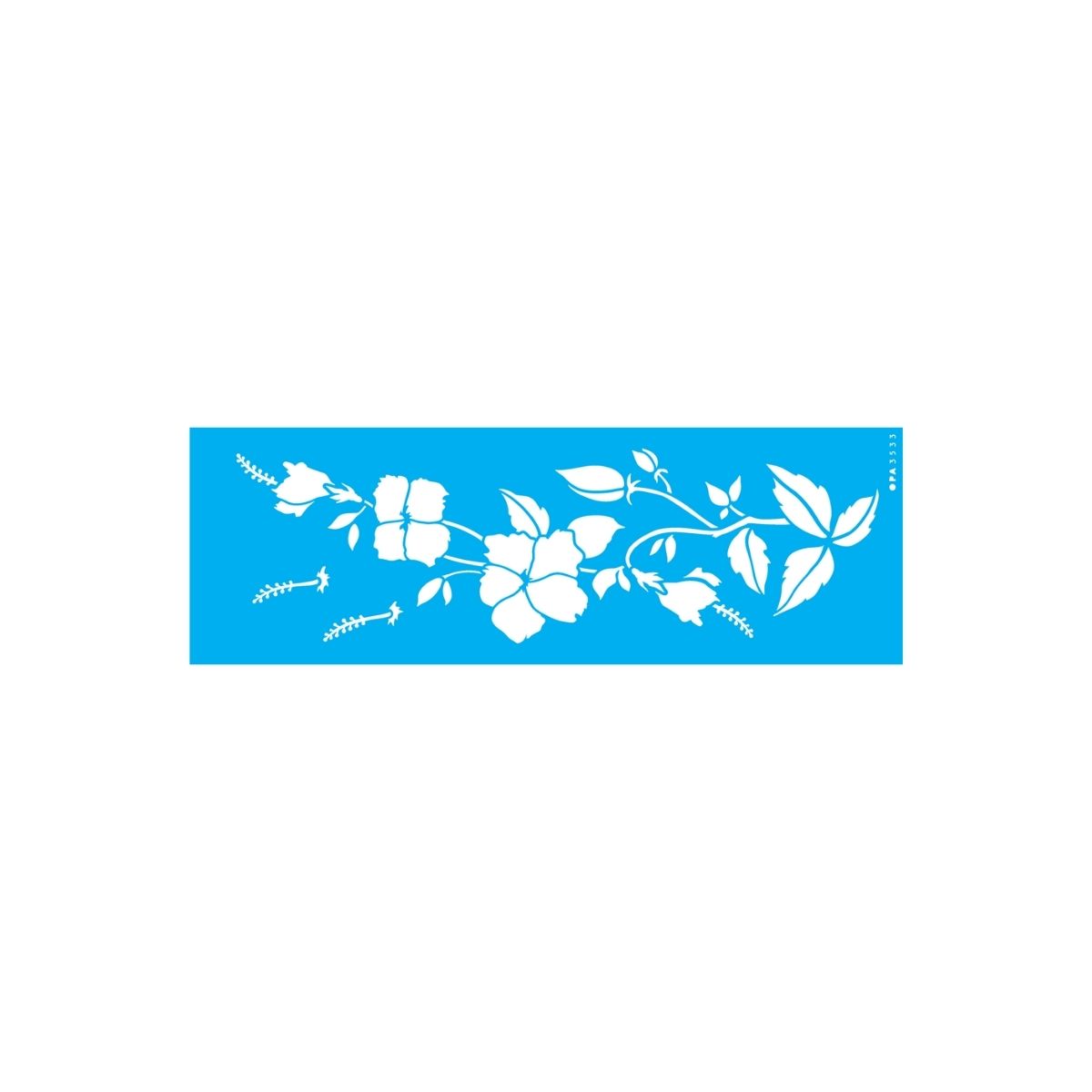 Stencil Opa 10x30cm - Flores Hibisco Iii - 3533