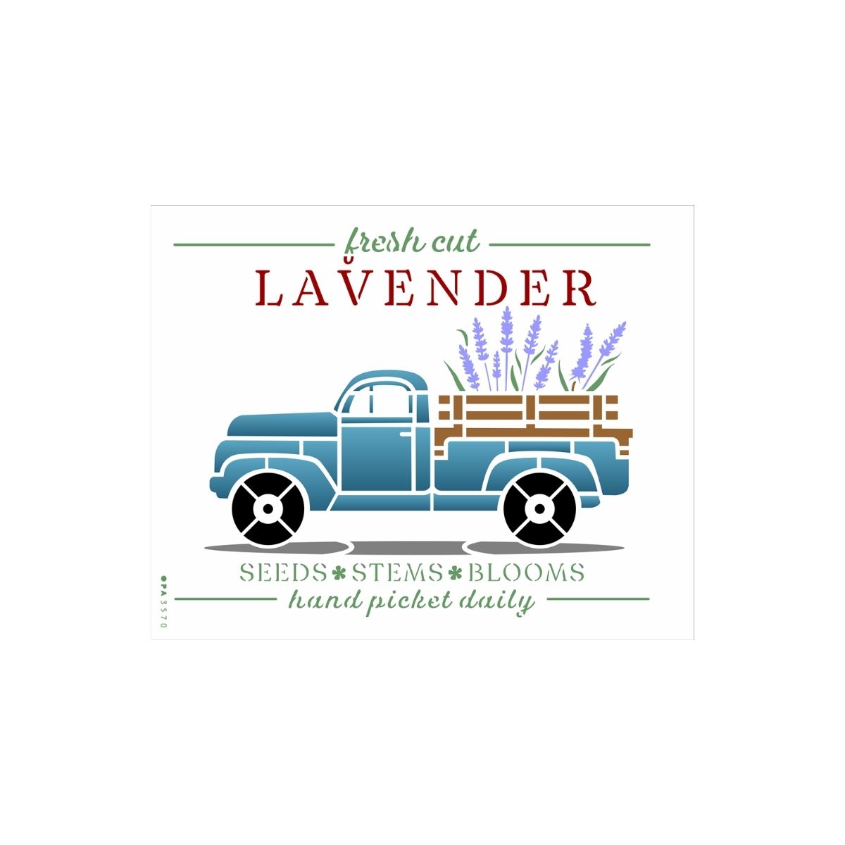 Stencil Opa 20x25cm - Farmhouse Camionete Lavender - 3570