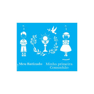 Stencil Opa 20x25cm - Religião Batizado e Comunhão - 3552