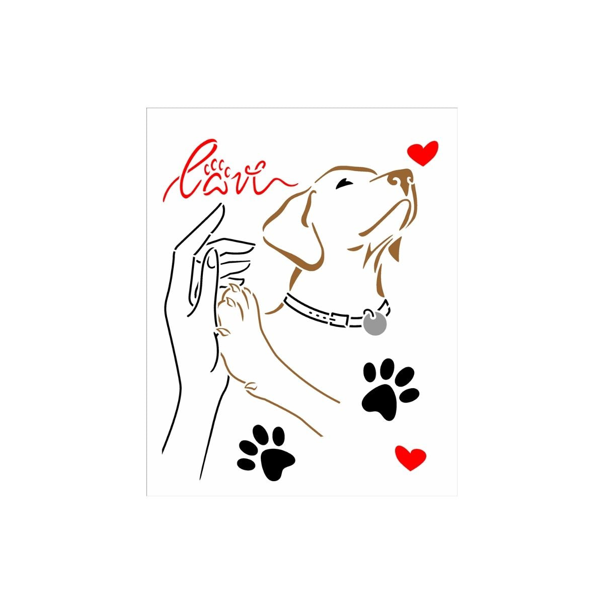 Stencil Opa 20x25cm - Pet Dog Lover - 3574