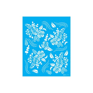 Stencil Opa 20x25cm - Estamparia Rosas Estilizadas - 3542