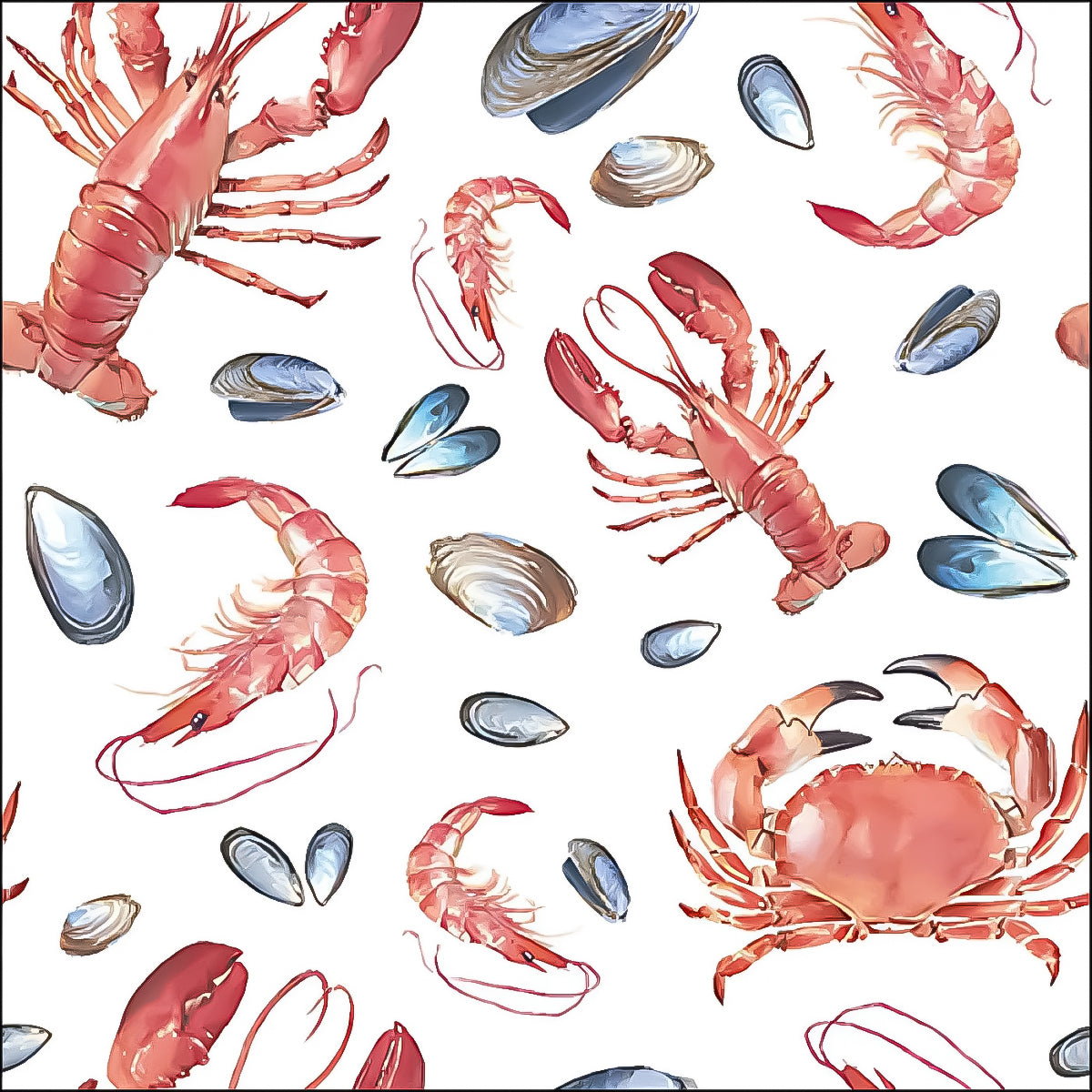 Guardanapo para Decoupage Ambiente 33x33cm com 20 Unidades - Fundo do Mar