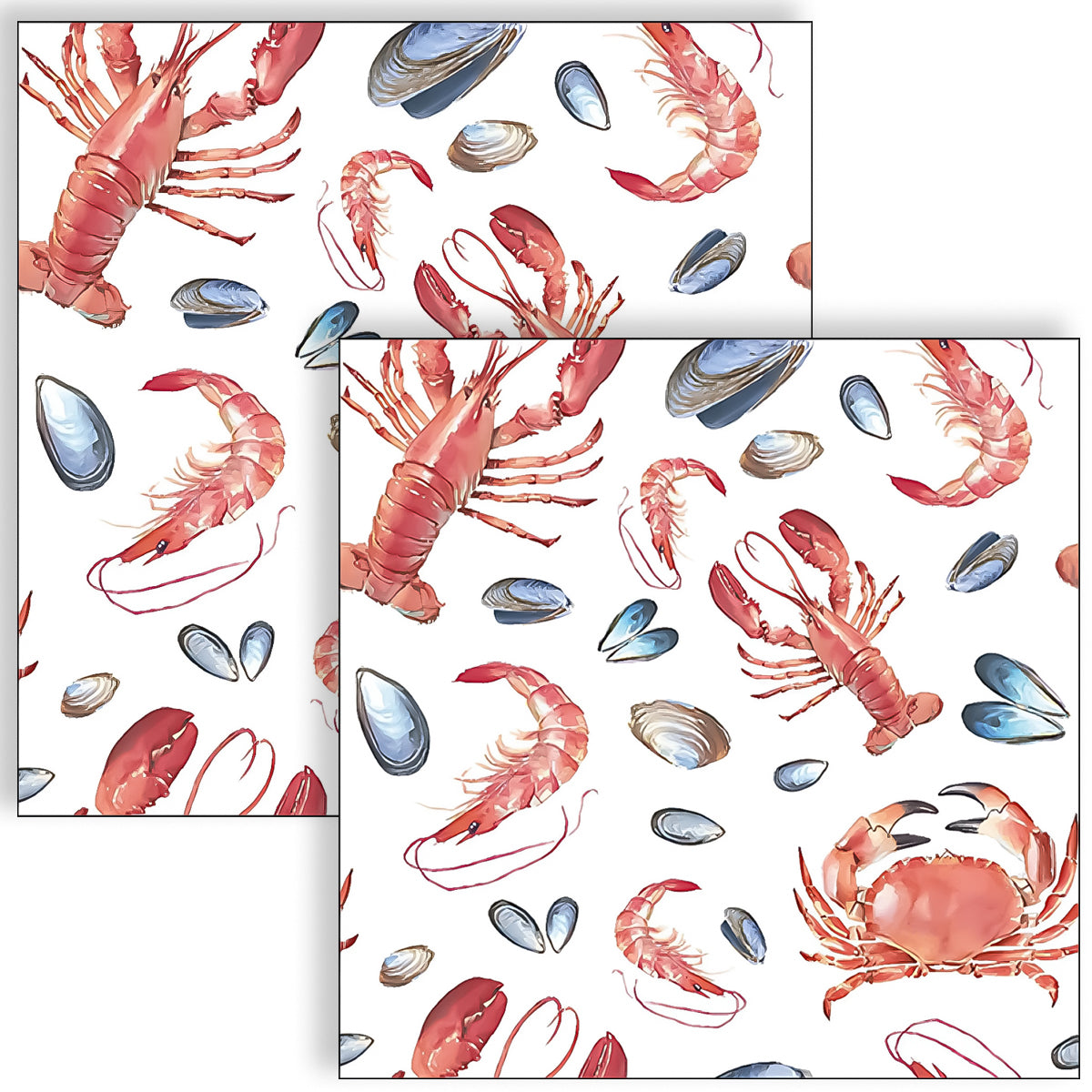 Guardanapo para Decoupage Ambiente 33x33cm com 20 Unidades - Fundo do Mar