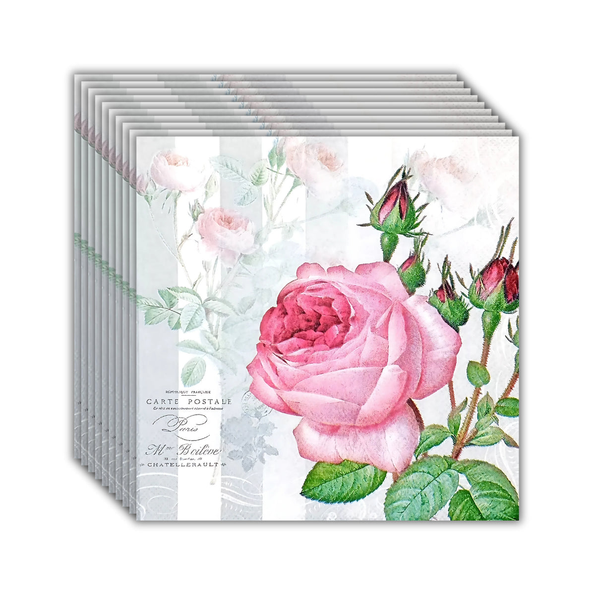 Guardanapo para Decoupage Ambiente 33x33cm com 20 Unidades - Rosas