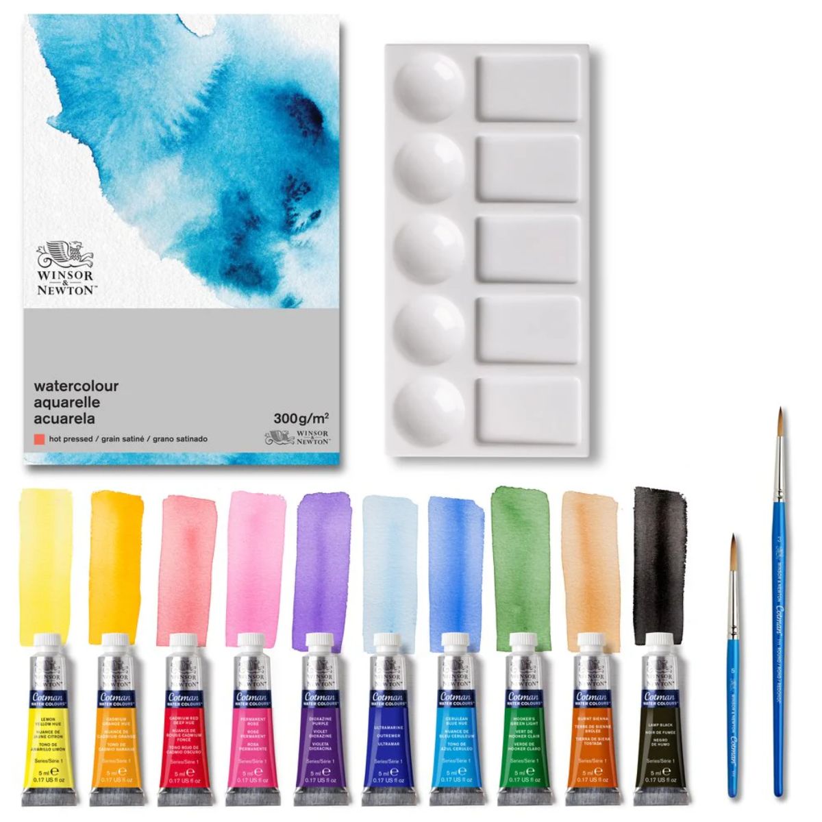 Estojo Tinta Aquarela Winsor & Newton Cotman Essentials 5ml com 14 Peças