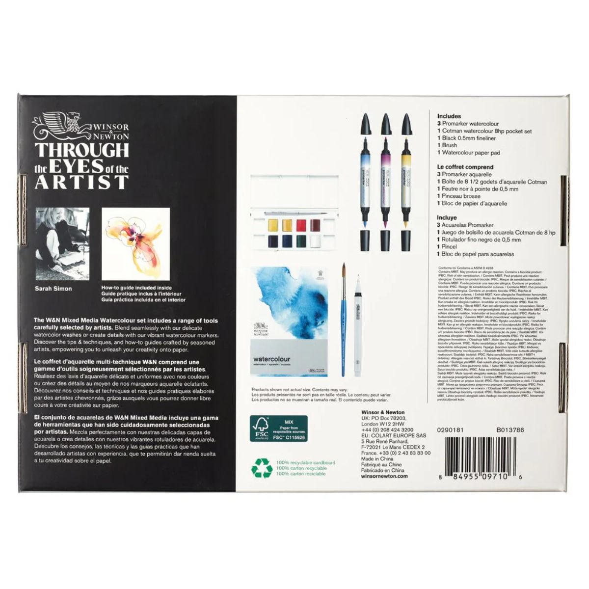 Estojo Aquarela Mixed Media Winsor & Newton com 7 Peças