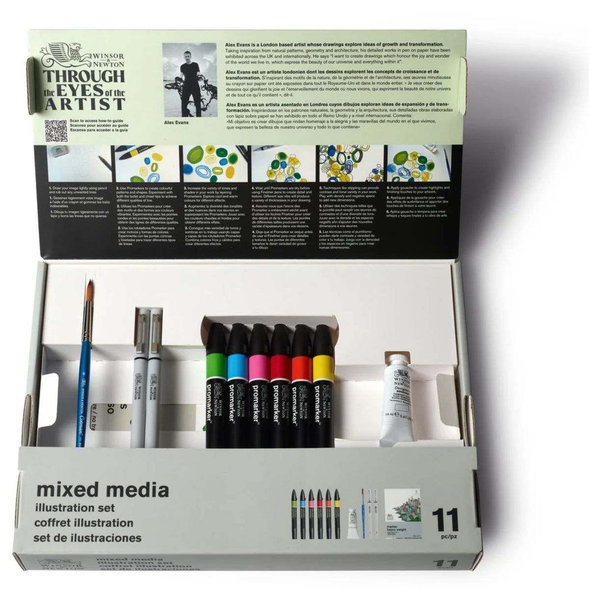 Estojo Ilustração Mixed Media Winsor & Newton com 11 Peças