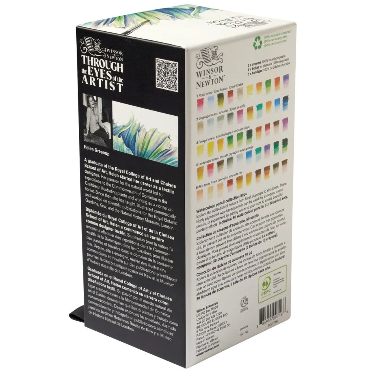 Estojo Lápis de Cor Aquarela Studio Collection com 50 Cores