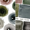 Estojo de Tinta Aquarela Pastilha Kuretake Gansai Tambi com 6 Cores Tons Sumi