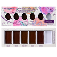Estojo de Tinta Aquarela Pastilha Kuretake Gansai Tambi com 5 Cores Tons Granulating