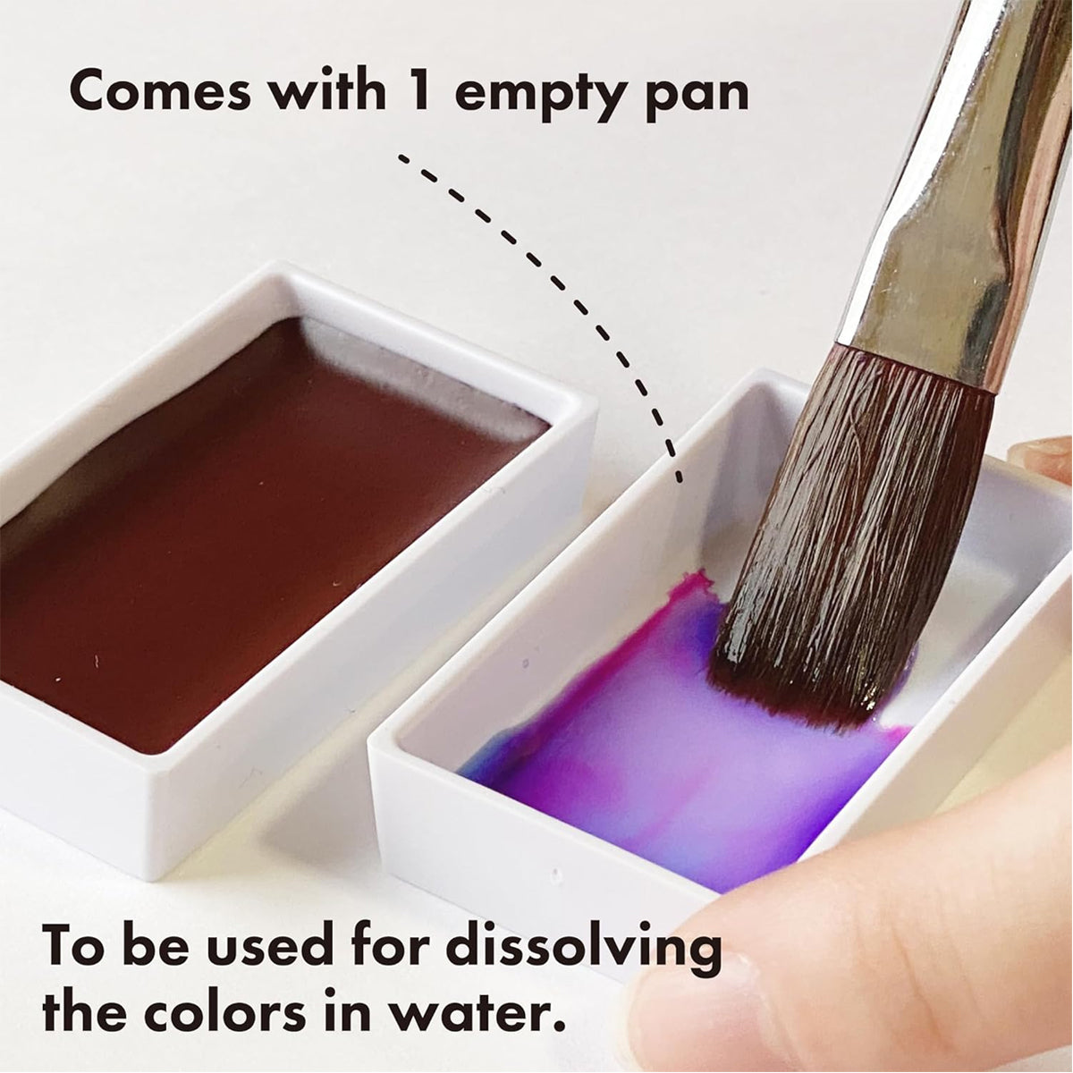 Estojo de Tinta Aquarela Pastilha Kuretake Gansai Tambi com 5 Cores Tons Granulating