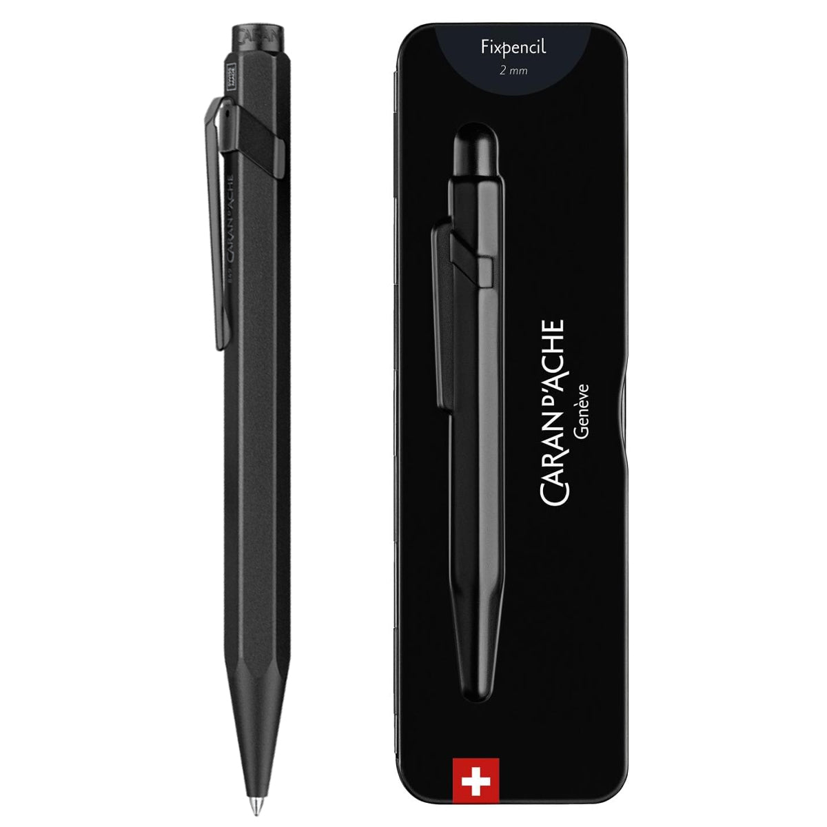 Caneta Tinteiro Caran D'ache com Estojo de Lata - Black Code