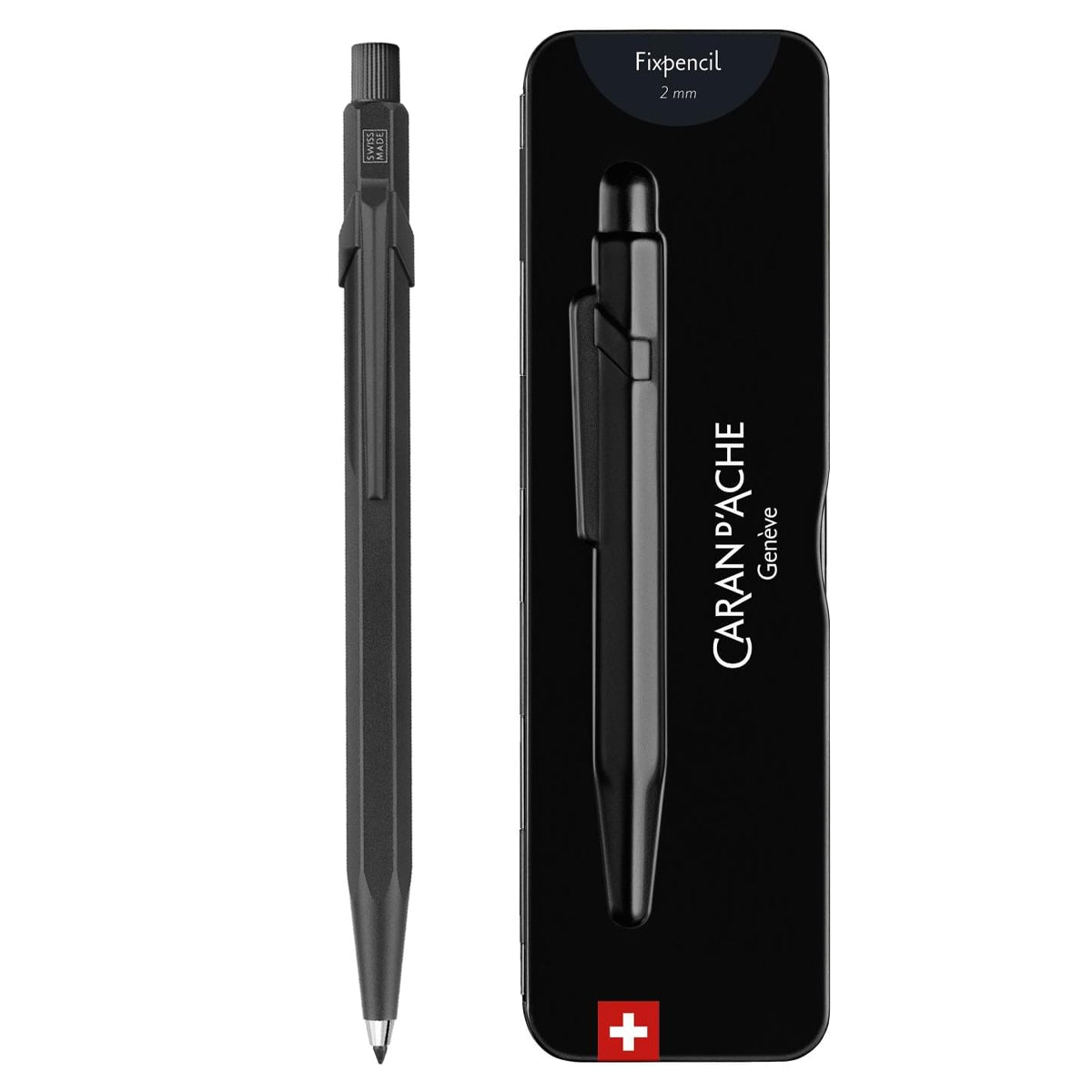 Lapiseira Caran D'ache 2mm Estojo de Lata Black Code