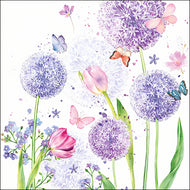 Guardanapo para Decoupage Ambiente 33x33cm com 02 Unidades - Flores e Borboleta