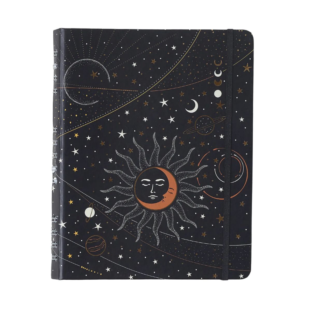 Caderno Organizador Wire-o Cicero 17x24cm 90 Folhas Duo Astral Eclipse Preto