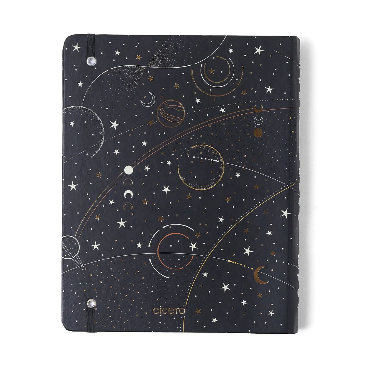 Caderno Organizador Wire-o Cicero 17x24cm 90 Folhas Duo Astral Eclipse Preto