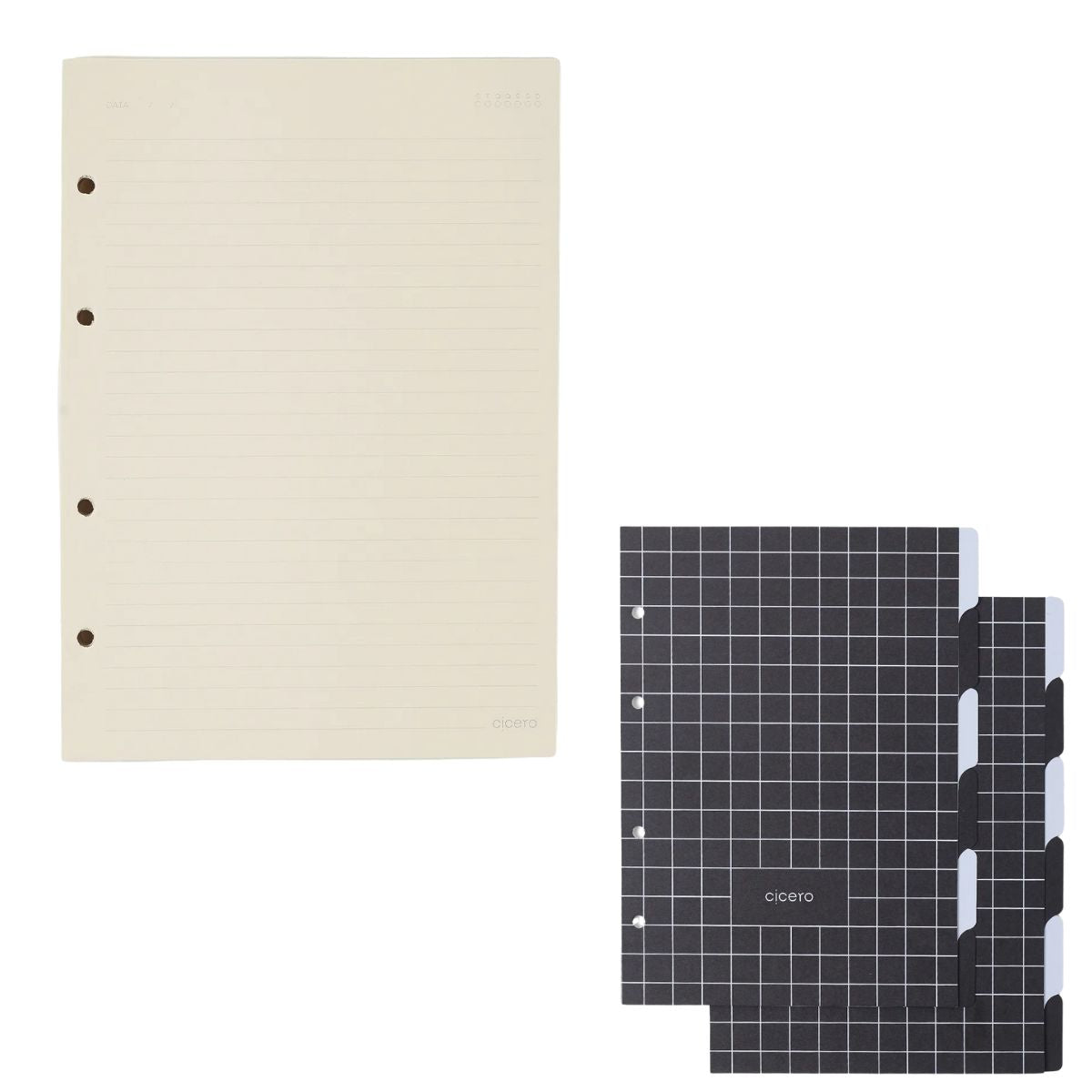 Caderno Criativo Argolado Cicero 17x24cm 100 Folhas Pautado - Astral Eclipse Preto