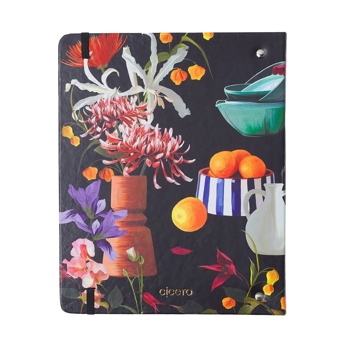 Caderno Criativo Argolado Cicero Office Duo A5 80 Folhas Pautado e Pontado - Ateliê Preto