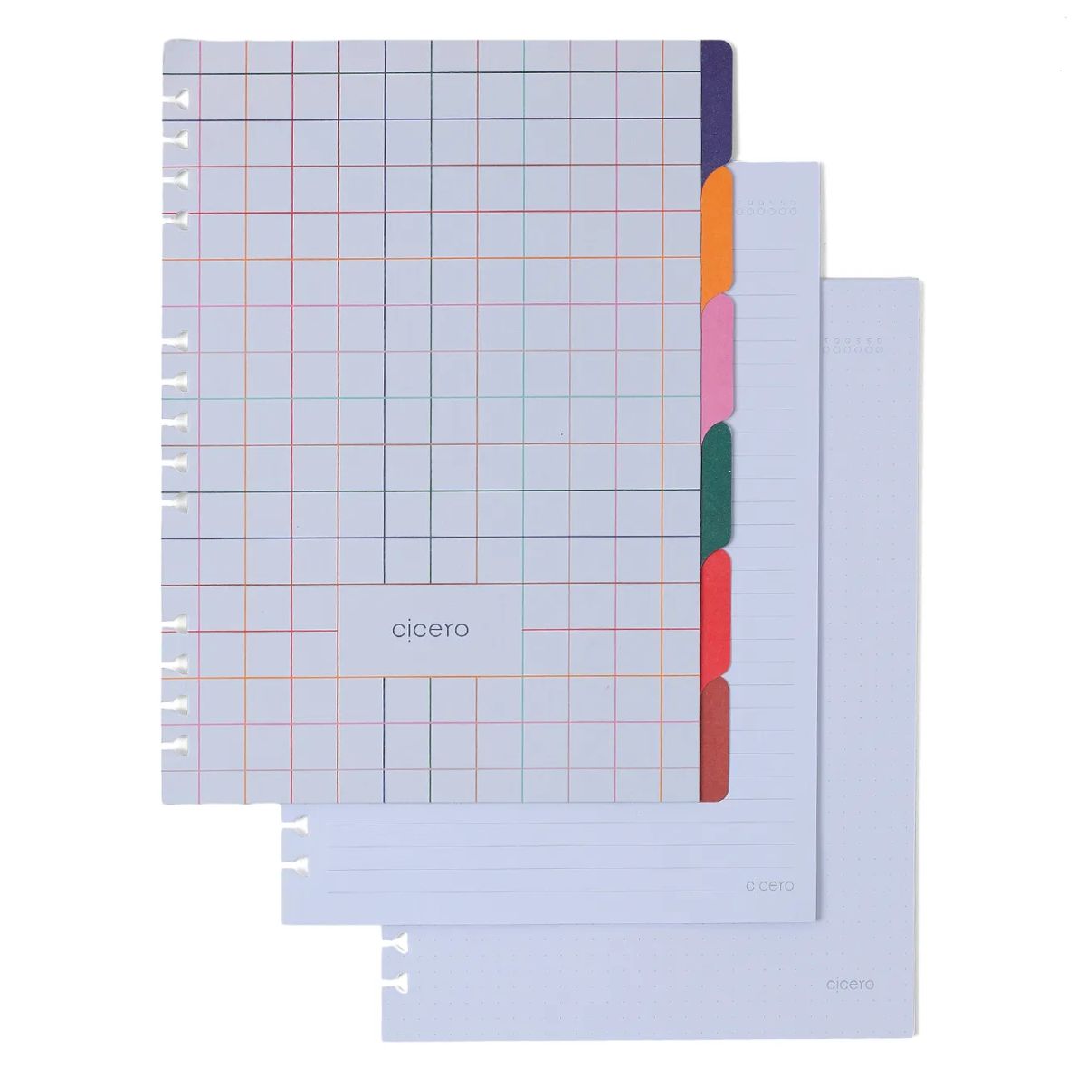 Caderno Organizador Wire-o Cicero A5 14,8x21cm 80 Folhas Duo Astral Mare Off White