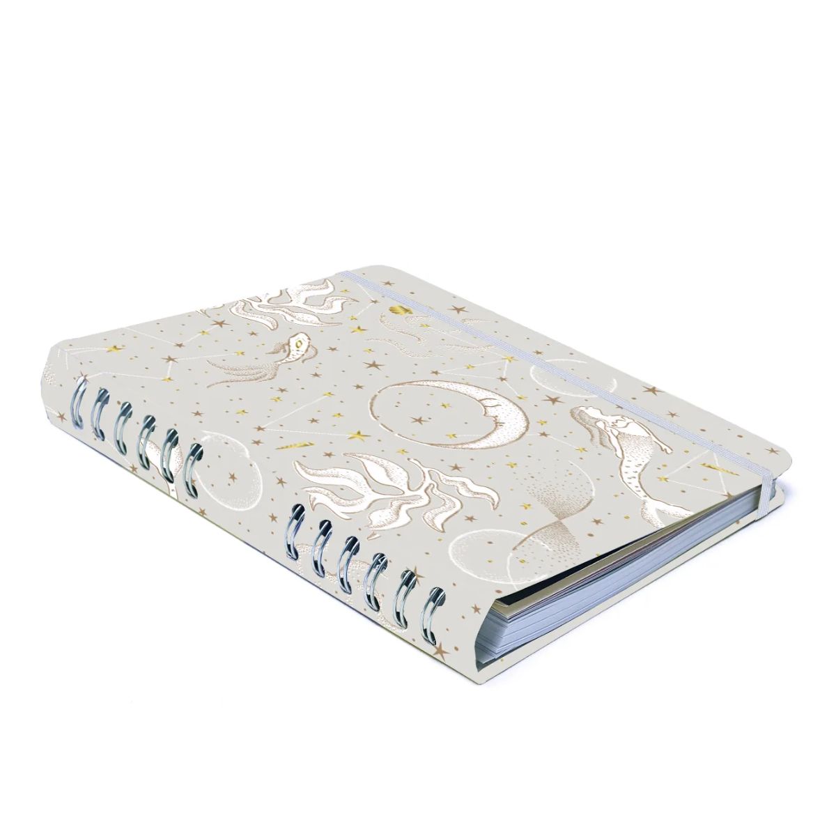 Caderno Organizador Wire-o Cicero A5 14,8x21cm 80 Folhas Duo Astral Mare Off White