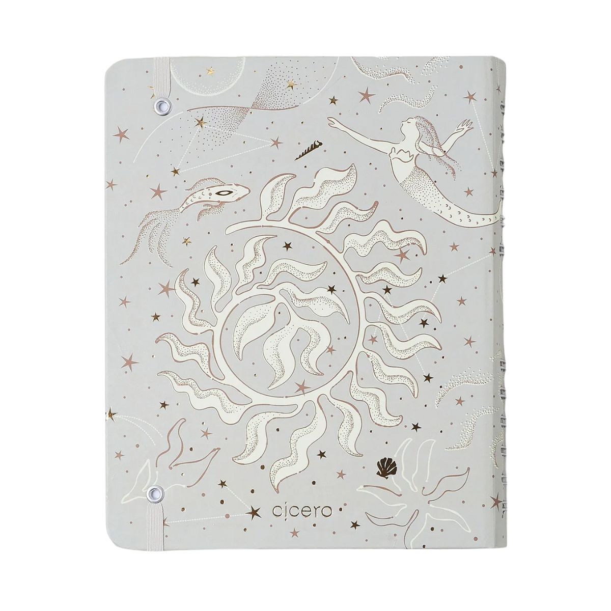 Caderno Organizador Wire-o Cicero A5 14,8x21cm 80 Folhas Duo Astral Mare Off White