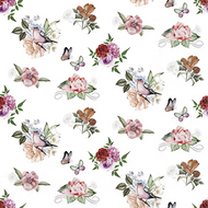 Guardanapo para Decoupage Ambiente 33x33cm com 02 Unidades - Flores e Pássaros