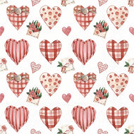 Guardanapo para Decoupage Ambiente 33x33cm com 02 Unidades - Corações