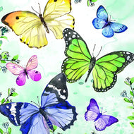 Guardanapo para Decoupage Ambiente 33x33cm com 02 Unidades - Borboletas Voadoras