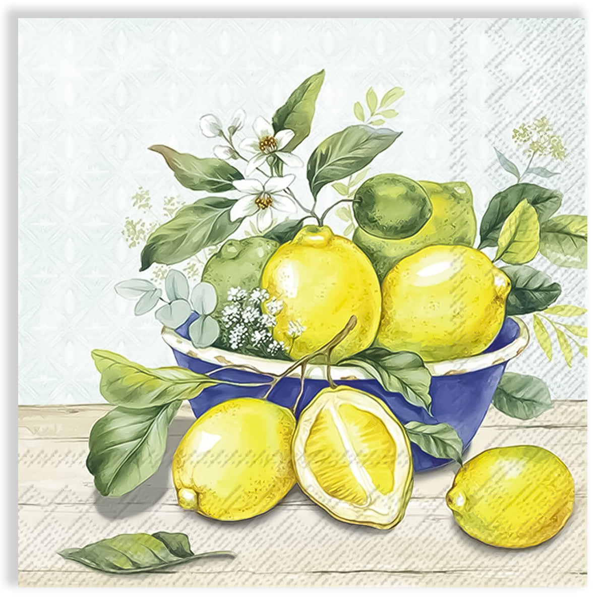 Guardanapo para Decoupage Ihr 33x33 Limão em Tigela C/ 20 Unidade