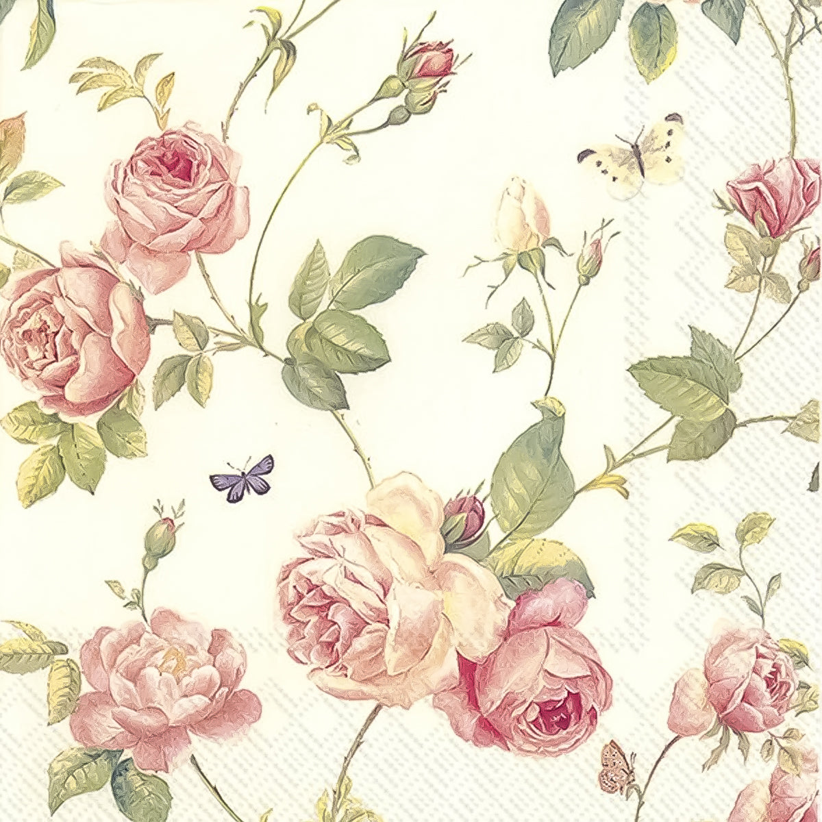 Guardanapo para Decoupage Ihr 33x33 Rosas Rambling C/ 20 Unidade