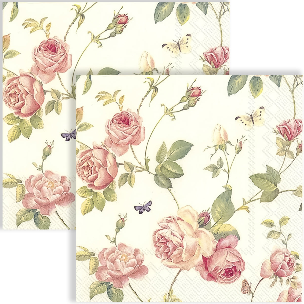 Guardanapo para Decoupage Ihr 33x33 Rosas Rambling C/ 20 Unidade