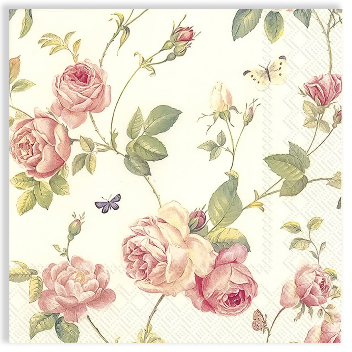 Guardanapo para Decoupage Ihr 33x33 Rosas Rambling C/ 20 Unidade