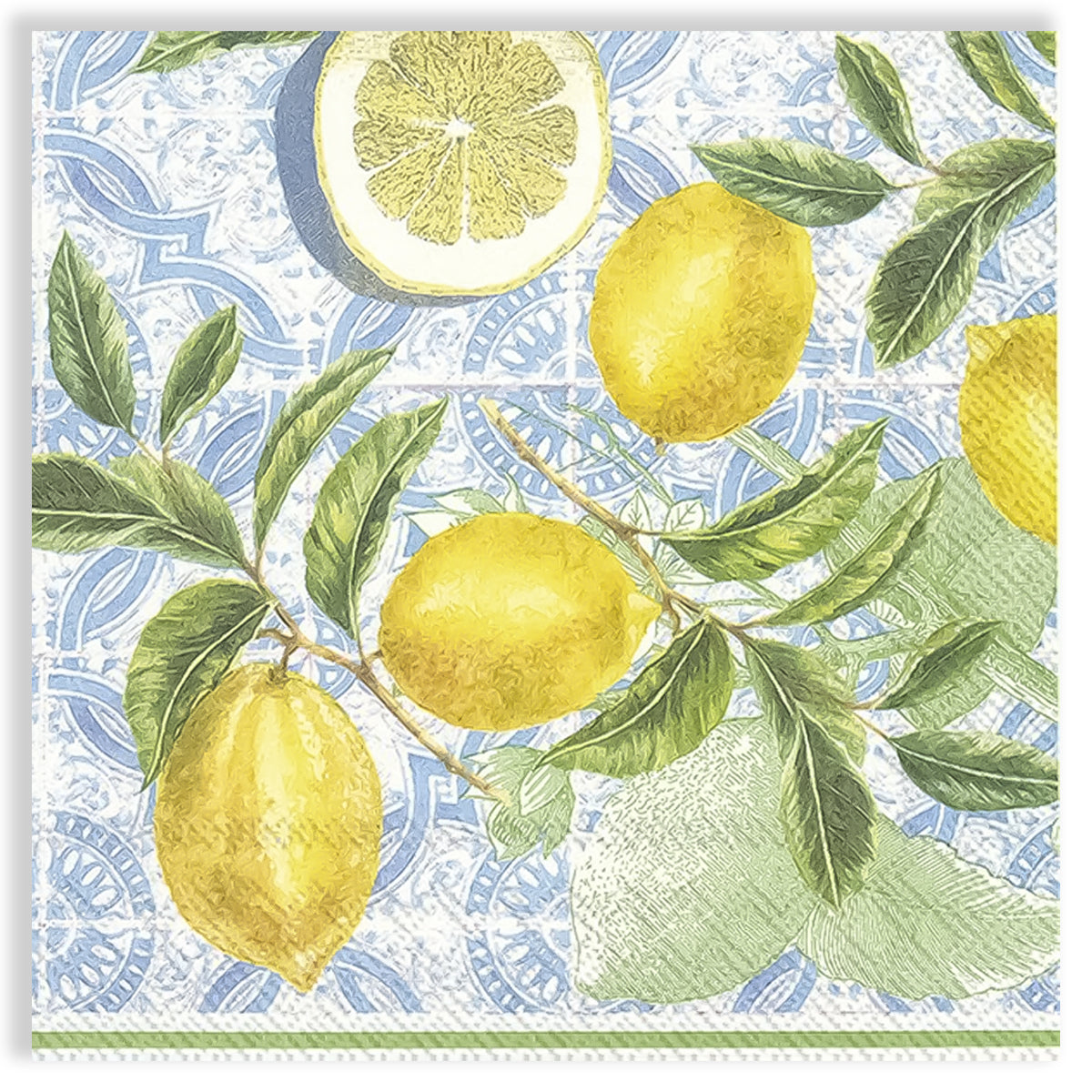 Guardanapo para Decoupage Ihr 33x33cm com 2 Unidades - Limão Cítrico