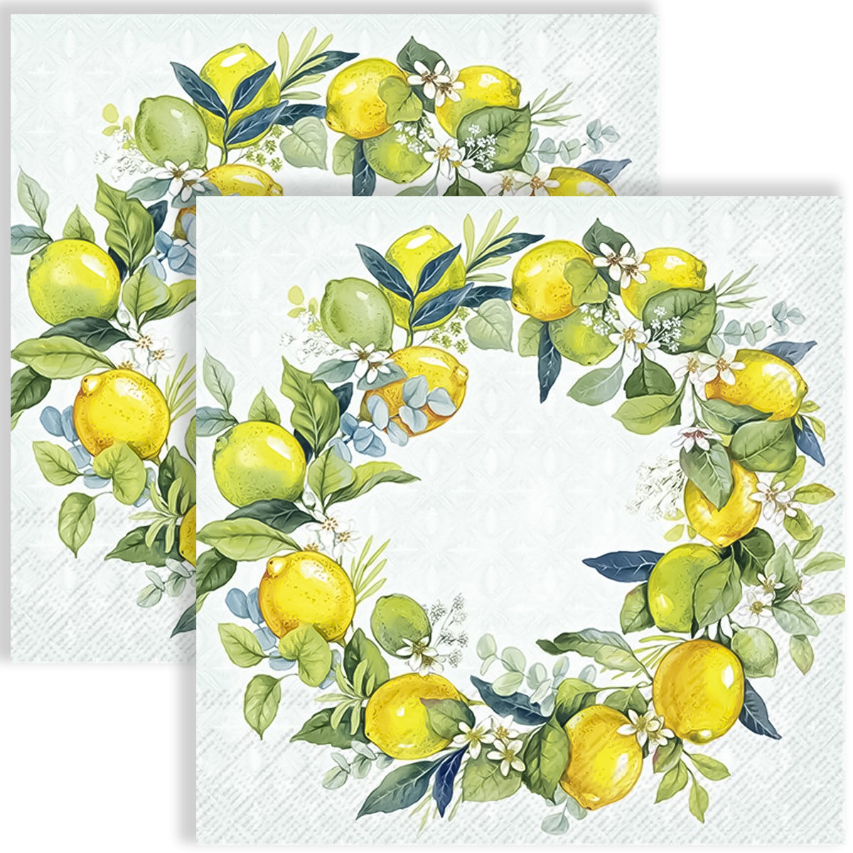 Guardanapo para Decoupage Ihr 33x33cm com 2 Unidades - Coroa de Limão