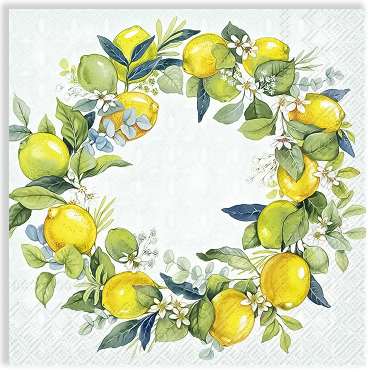 Guardanapo para Decoupage Ihr 33x33cm com 2 Unidades - Coroa de Limão