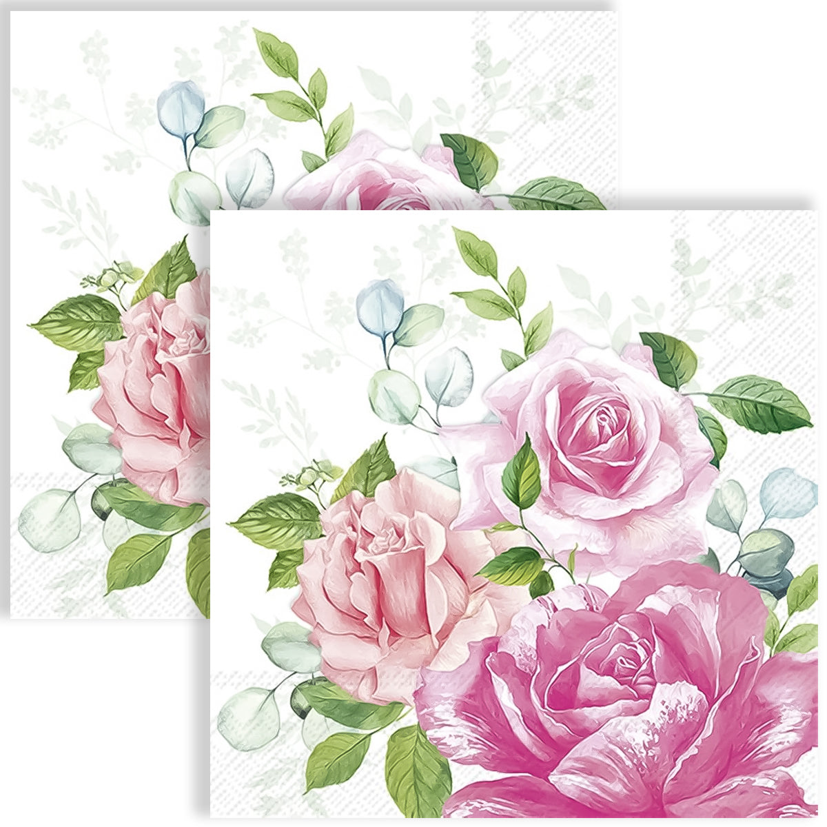 Guardanapo para Decoupage Ihr 33x33cm com 2 Unidades - Rosas Beverly