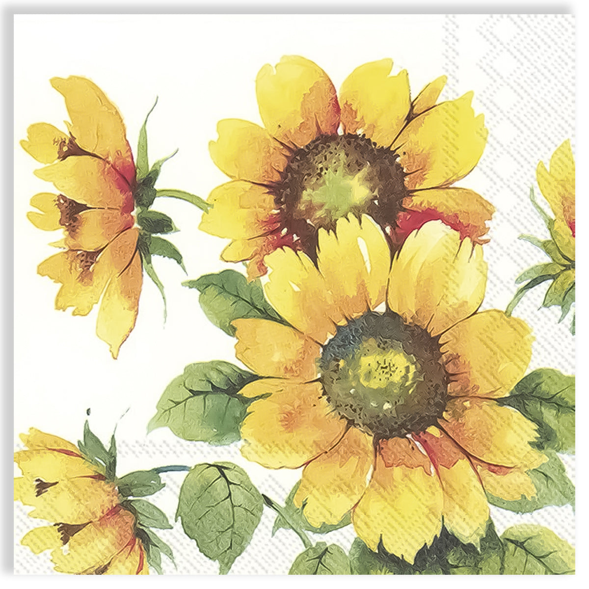 Guardanapo para Decoupage Ihr 33x33cm com 2 Unidades - Girassol Colorido