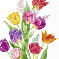Guardanapo para Decoupage Ihr 33x33cm com 20 Unidades - Tulipas Brilhante
